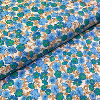 VIYELA FLORES AZULES